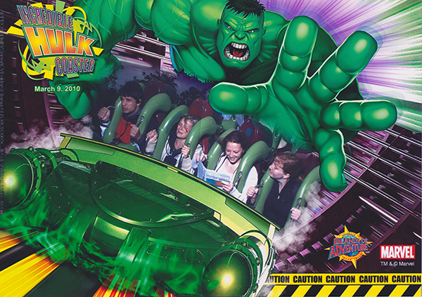 Random American students reading my book on the Hulk rollercoaster.